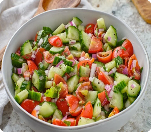 طبق سلطة خضراء